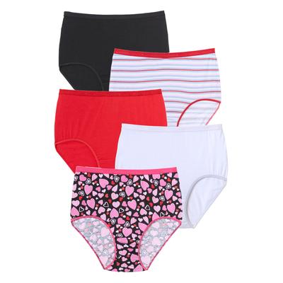 Plus Size Women's Cotton Brief 5-Pack by Comfort Choice in Love Pack (Size 11) Underwear