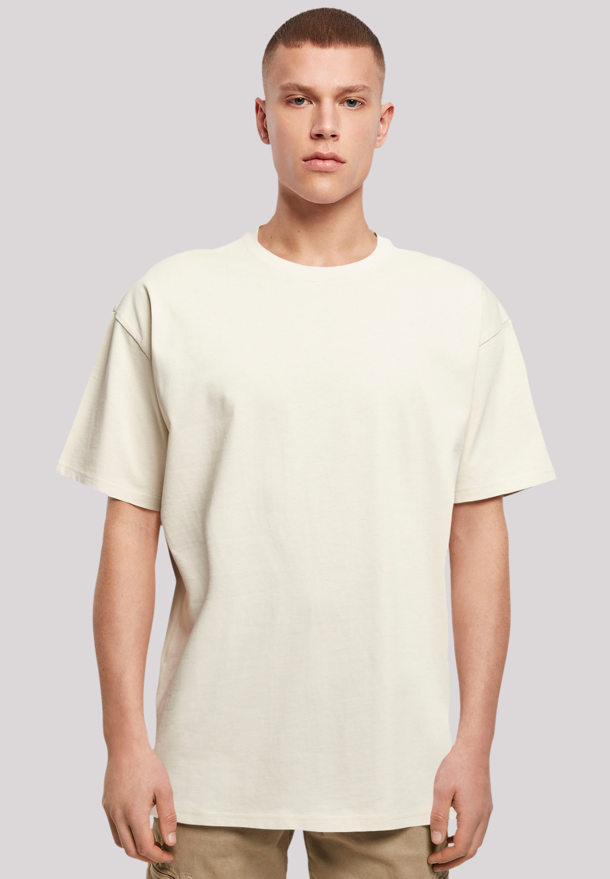 T-Shirt F4NT4STIC "Drache Golden Gai", Herren, Gr. M, beige (sand), Obermaterial: 100% Baumwolle, oversize, Rundhals, ohne Bündchen, Shirts, Print Image
