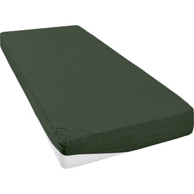 Spannbettlaken "Mila in Gr. 90x200, 140x200 oder 180x200 cm", grün (dunkelgrün), B:90-120cm L:200-220cm, Jersey-Elasthan, Obermaterial: 97% Baumwolle, 3% Elasthan, GUIDO MARIA KRETSCHMER HOME & LIVING, Laken, Baumwolle, Matratzen bis 30 cm Höhe,... Image