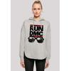 Sweatshirt F4NT4STIC "Run DMC Hip-Hop Music Band NYC", Damen, Gr. M, grau, Obermaterial: 100% Baumwolle, casual, oversize, Langarm ohne Bündchen, Sweatshirts, Musik,Band,Logo