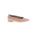 Ron White Flats: Slip-on Stacked Heel Classic Tan Print Shoes - Women's Size 38 - Almond Toe