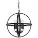 HomePlace Lighting Hartwell 4 Light Pendant Matte Black