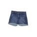 United Colors Of Benetton Denim Shorts: Blue Print Bottoms - Women's Size 24 - Dark Wash