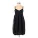 Club Monaco Casual Dress V Neck Sleeveless: Black Print Dresses - Women's Size 0