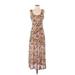 Louna Casual Dress - A-Line Scoop Neck Sleeveless: Brown Zebra Print Dresses - Women's Size X-Small