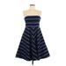 Halston Heritage Cocktail Dress: Blue Dresses - Women's Size 6