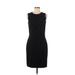 Theory Casual Dress - Sheath Crew Neck Sleeveless: Black Print Dresses - Women's Size 6