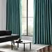 Birch Lane™ Rayne Faux Silk Room Darkening Curtains for Bedroom, Living Room Large Window Single Panel Silk in Green/Blue | 120 H in | Wayfair