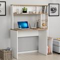 Ebern Designs Oliva Rectangle Writing & Computer Desk for room 44" W Wood in White/Brown | 55 H x 44 W x 18 D in | Wayfair