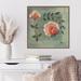 Red Barrel Studio® Floral Ornaments In Green I Framed On Canvas by Patricia Pinto Print Canvas in Green/Orange | 22 H x 22 W x 2 D in | Wayfair