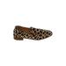 Clarks Flats: Slip On Chunky Heel Boho Chic Tan Leopard Print Shoes - Women's Size 7 - Almond Toe