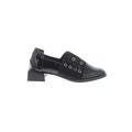 Modern Alchemist Flats: Loafers Chunky Heel Casual Black Print Shoes - Women's Size 35.5 - Almond Toe