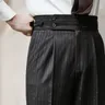 Pantaloni in filato Lurex pantalone per uomo 2024 pantaloni da ufficio uomo pantaloni Casual da