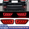 2 pezzi paraurti posteriore riflettore fanale posteriore a LED accessori auto luci freno che scorre indicatori di direzione adatti per Jeep Grand Cherokee 2011-2022