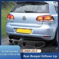 Diffusore posteriore per VW Golf MK6 1.4 TSI 1.6 TDI 2.0 TDI 2009-2013 paraurti posteriore Lip Splitter Spoiler Gloss nero accessori auto ABS