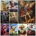 San Michele l'Arcangelo Mosaico Immagine Diamante Ricamo Pittura Diamante 5D Fai da Te Kit Punto Croce Trapano Completo Decorazioni per la Casa