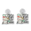 1 paio di nuovi prodotti CN Drop Just a Girl che ama i libri regalo alla moda per insegnanti