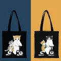 Tote Bag borsa da donna borse per la spesa Cat Canvas Boutique prodotti ecologici borse di design