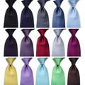 Uomo Donna Cravatte moda 10CM 4 '' Accessori da sposa aziendali Cravatta in seta Solido a righe Nero Blu Rosso Bianco Viola Cravatta