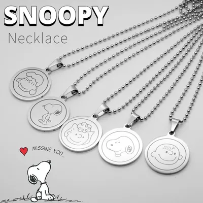 Snoopy collana catena del fumetto lungo Hip Hop donne uomini sul collo gioielli di moda accessori