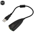 Scheda audio USB esterna Adattatore 7.1 5HV2 USB a 3D CH Suono Cuffie audio antimagnetiche Microfono Jack da 3,5 mm per PC portatile