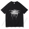 Personalità T-Shirt in cotone Darkthrone uomo donna T-Shirt Oversize Logo Black Metal Mayhem Dimmu