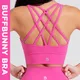 Reggiseno Buffbunny sport donna Cross Sexy top Yoga Fitness Beauty Back elastico traspirante