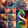 Fantasy Animals Tiger Dragon Paint By Numbers Package colori ad olio 50*70 Paiting By Numbers