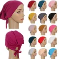 Cappellino interno a copertura totale cappellino Hijab in cotone modale musulmano cappello islamico