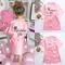 Bambini estate bambino bambino bambini solido raso di seta Kimono accappatoi accappatoio ragazze