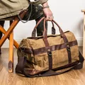 Borsa da viaggio per uomo in pelle cerata impermeabile borsa da viaggio a mano borsa da viaggio