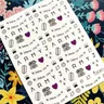 La più recente lettera inglese TSC-037 serie TSC moda alfabeto inglese 3d nail art stickers decal