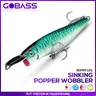 Gobbass Sinking Popper Wobbler Baits esche da pesca Sea Spinning 9cm 13g Metal Lip Minnow Pencil