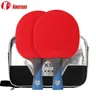 KOKUTAKU 2 Pcs 5 Star Ping Pong Paddle X5 7 compensato Wenge Hybrid Carbon Set di racchette da Ping