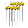 10pcs Bee Stakes 12 pollici Garden Stakes decorazione Yard Lawn Ornaments Flower Pot Stick forniture
