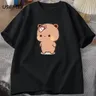 T-shirt da uomo Cute Cartoon Bubu sta lanciando infradito a Dudu Tshirt divertente cotone manica