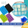 15/24 Grid DIY Big Ice Food Mold Giant Jumbo Large Food Grade Silicone Ice Cube Square Tray Mold Ice