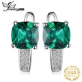 JewelryPalace simulato verde smeraldo creato rubino zaffiro 925 orecchini a cerchio in argento