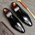 Scarpe da uomo in pelle scarpe Oxford in vera pelle per uomo scarpe eleganti di lusso Slip On scarpe