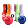 Set da Bowling in legno Color 12 pezzi 10 pin 2 Ball Bowling Game Outdoor Sport Toy