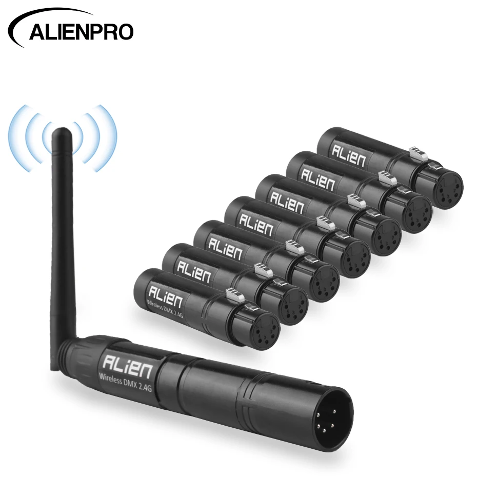 ALIEN 5 Pin 2.4G ISM Wireless DMX 512 Controller DFI Trasmettitore ricevitore XLR per discoteca DJ Stage Par Luci laser a testa mobile
