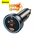 Baseus 160W Caricabatteria da auto Ricarica rapida 5.0 QC 4.0 PD 3.0 USB Tipo C 65W Caricatore di ricarica rapida per iPhone Xiaomi MacBook Pro Laptop