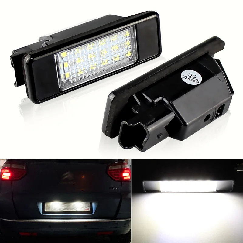 2 pz LED luce targa Per Peugeot 106 1007 207 307 3008 406 407 607 Per citroen C2 C3 C4 C5 C6 C8 DS3 Numero di licenza lampada
