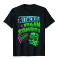 Attack Of The Vegan Zombies vegetariano Halloween t-shirt Cotton Man Top t-shirt Custom Top Tees