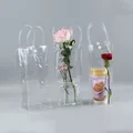 Borsa in PVC stallo borsa a fiori borsa a tracolla trasparente fai da te semplice tazza fiore