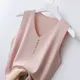 Big Size Koreon moda donna abbigliamento senza maniche canotta estate Casual rosa Tees gilet