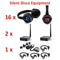 Cuffie wireless da discoteca silenziose e fasci di cuffie con logo LED RF con trasmettitore 500M per iPod MP3 DJ Music Pary Club