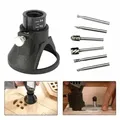 Kit di fissaggio per set di punte da trapano per router HSS con guida di taglio multiutensile rotante Dremel da 11 pezzi