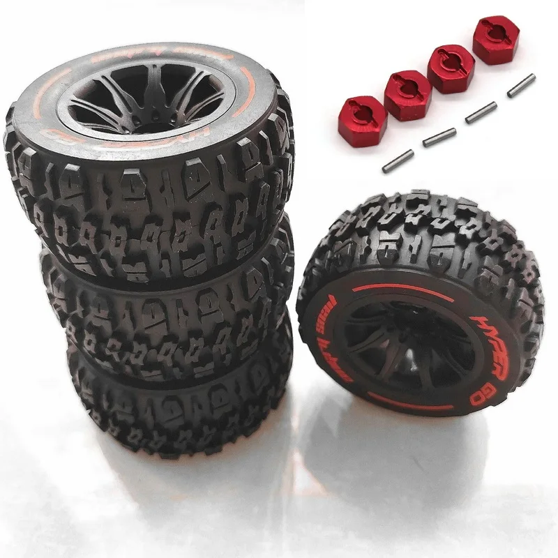 Ruote/Pneumatici originali per MJX Hyper Go 14210 1/14 R/C auto/camion pezzi di ricambio 4 pz/set