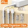 20PCS clip per cavi organizzatore supporto per filo di caduta gestione dei cavi gestione dei cavi